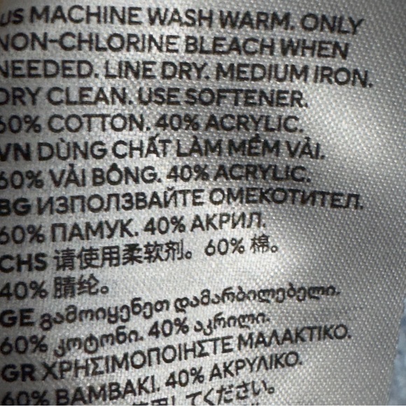 H&M Blue Chunky Knit Button Front Cardigan Women’s XS Cotton Blend - Picture 4 of 6